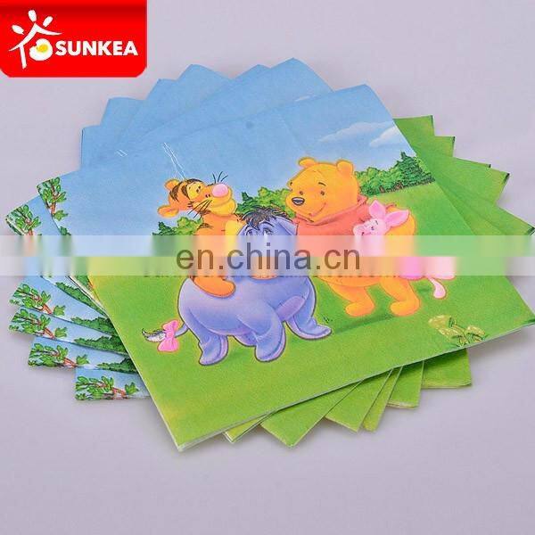 Decoupage printed decorative airlaid paper dinner napkin