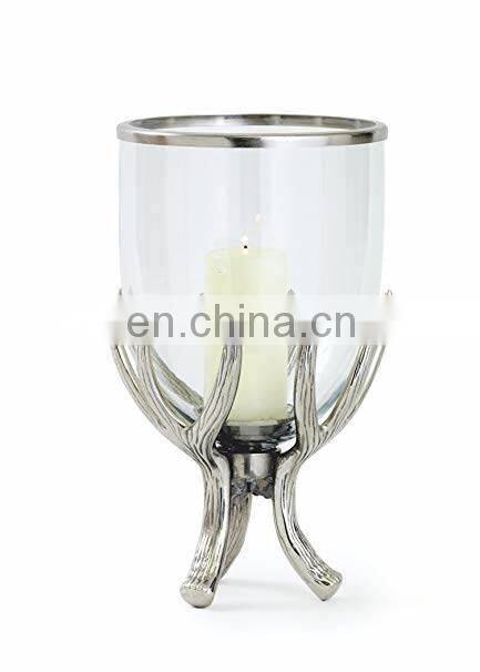 nickle hurricane candle holder