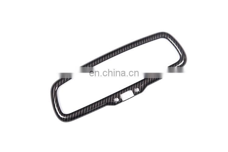Carbon Fiber Style For Alfa Romeo Giulia Stelvio 2016 2017 2018 ABS Plastic Car Interior Rearview Mirror Frame Trim Accessories