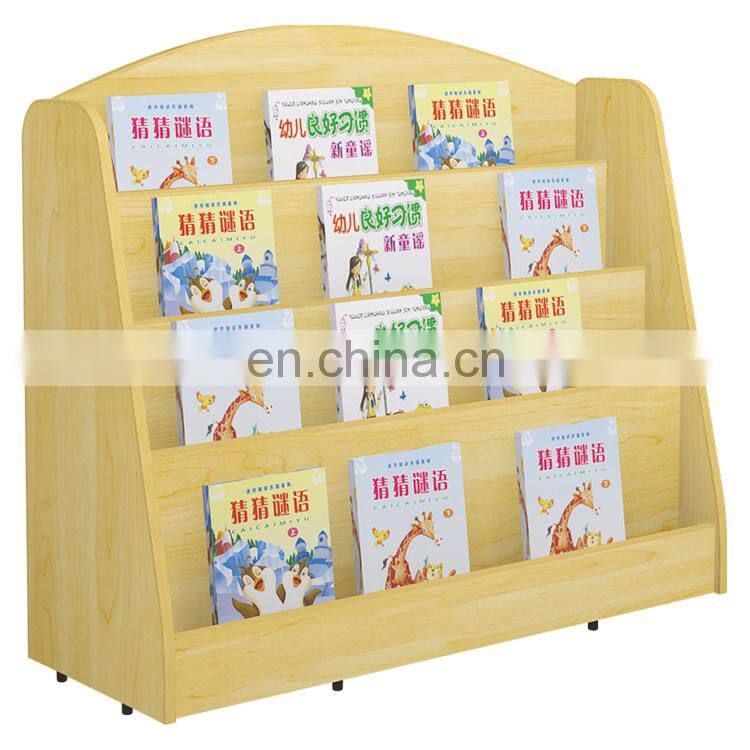 Jingqi Wooden children daycare Book Shelf/kids book shelf/girl boy Labirary furniture