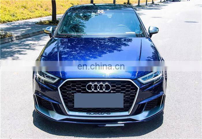 Runde Top Quality For 2017-2019 Audi A3 S3 Upgrade RS3 Front Bumper Front Grille Body Kit