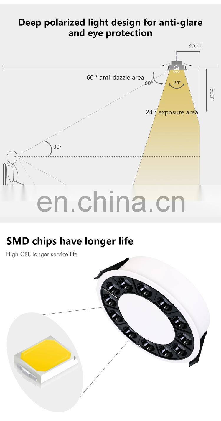 Combination DIY Center Replaceable Dimmable Track Down Lighting System 15W LED Circular Downlights