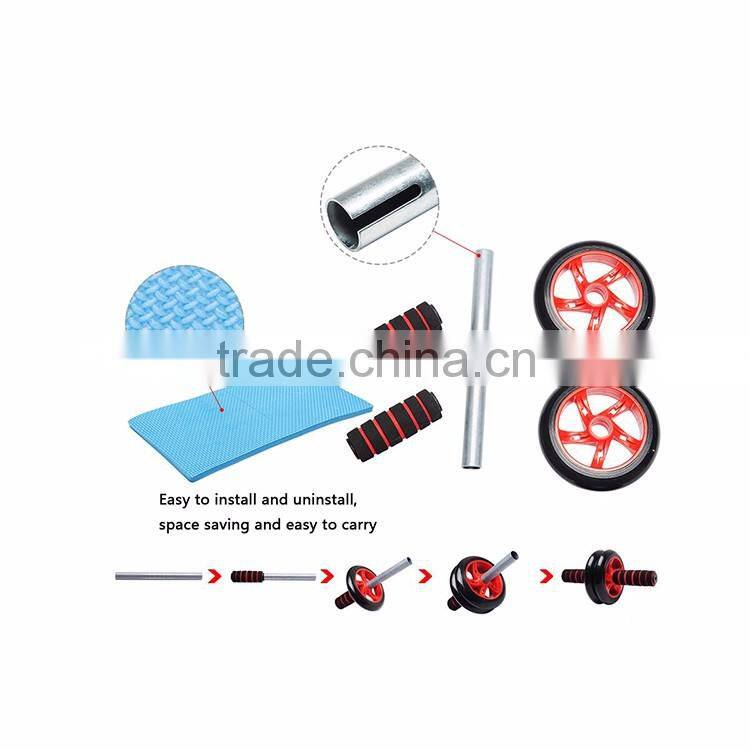 Fitness Exercise Wheel Double Use AB Wheel Roller red color