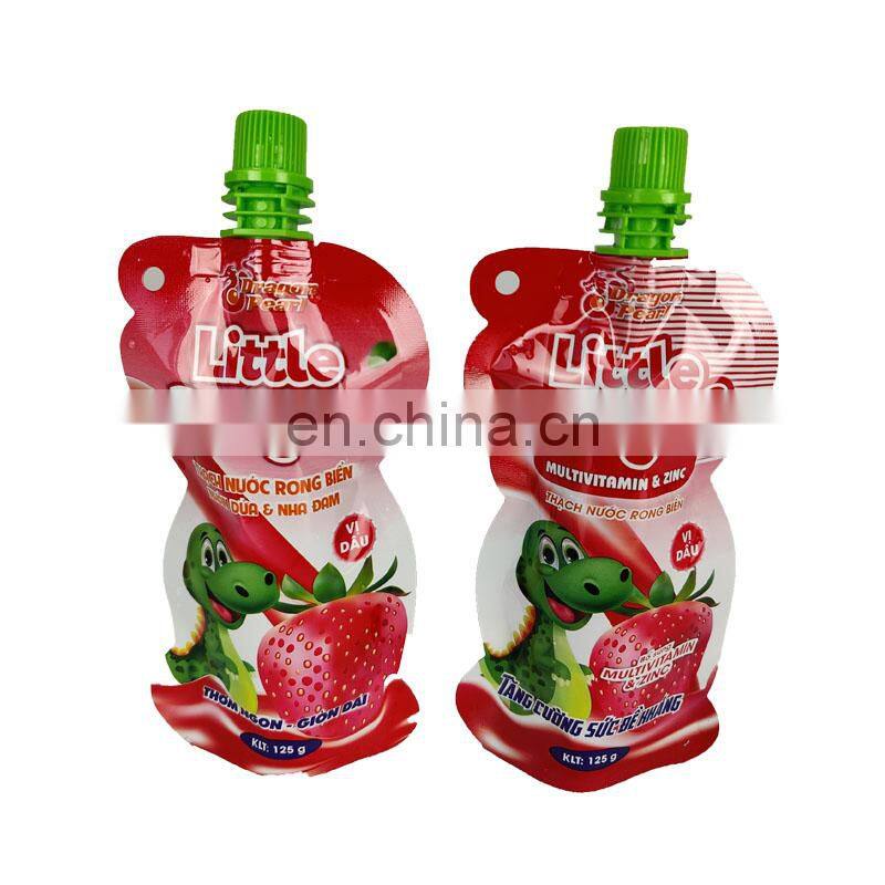 High quality custom design foil laminated liquid spout pouch for juice