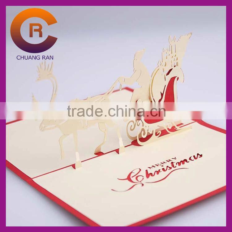 Wholesale High Quality Handmade Customizable Paper Crafts Christmas Greeting Card