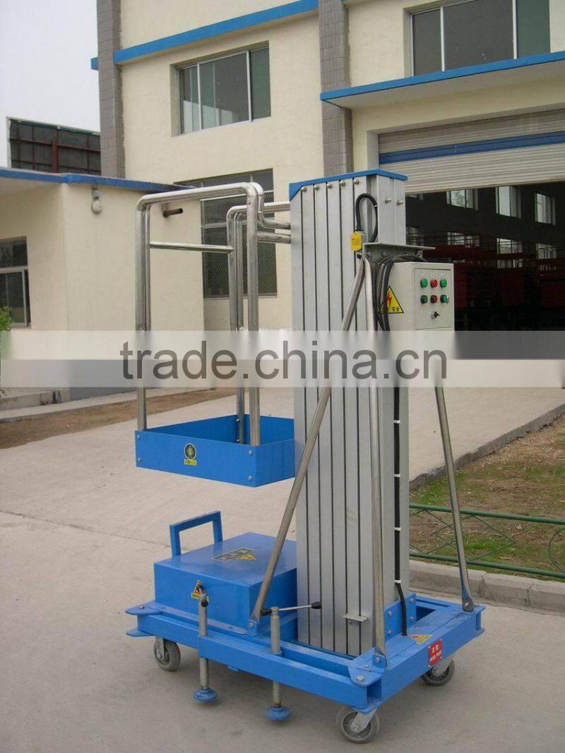 small elevator single column aluminum alloy elevator single mast aluminum alloy lift platform