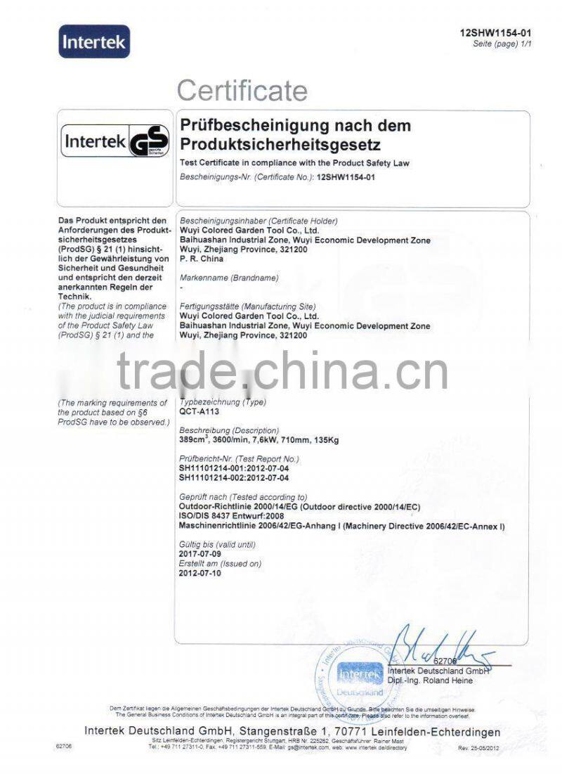 Single-handed Gasoline Track 13HP Snow Blower Rubber Track Jinhua Wuyi