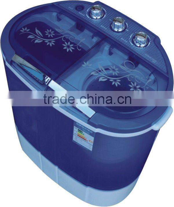 Semi-automatic mini twin tub washing machine
