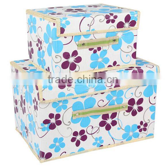 Foldable Non-woven Black Paper Shoe Storage Box