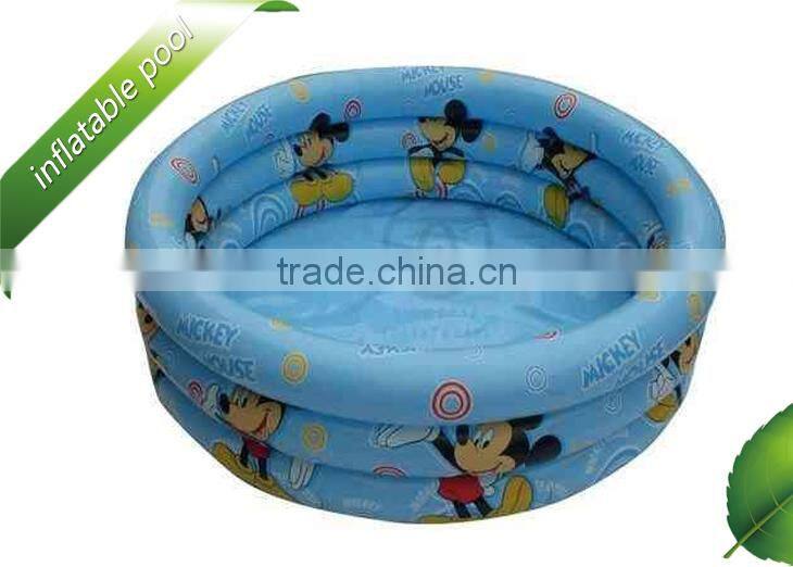 Mini blue cartoon inflatable round swimming pool toy for fun,inflatable kids pool,pool toys