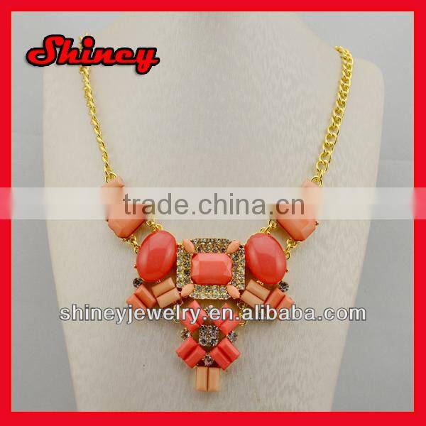 alloy colorful enamel gold chunky chain necklace,girls chunky necklaces