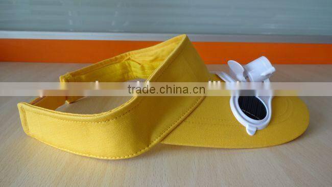 Solar cap with fan