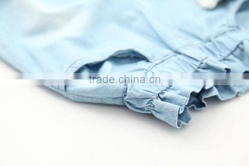 Wholesale Cartoon Cat Baby Girl Clothes 2016 New Summer Girl Light Color Jeans Lovely Little Girl Jeans