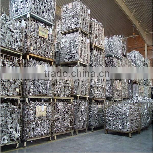 Galvanized folding foldable and stackable storage cage