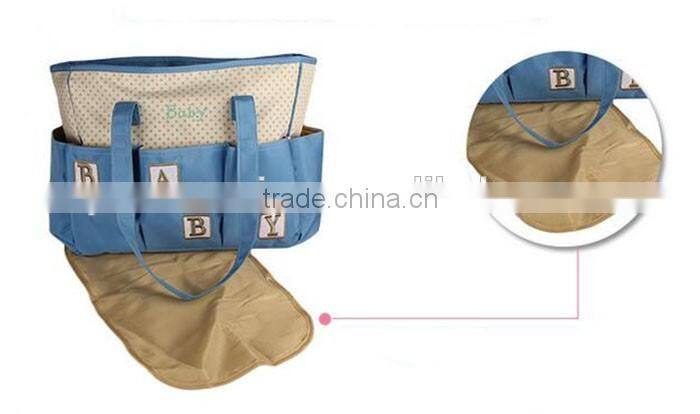 Wholesale tote one shoulder mommy baby bag diaper bag