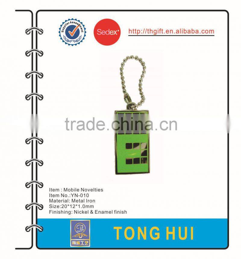 Die cut enamel Metal Enamel Mobile Charm