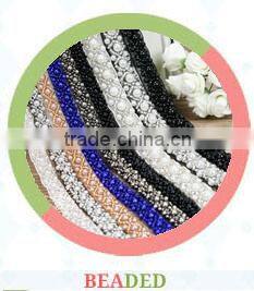 2016 fancy pattern for hot sell bobbin pom pom chemical lace