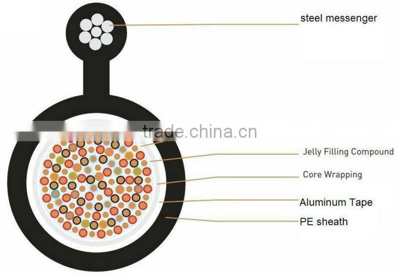 self supported jelly filled aerial installation telephone cables 400pair 26AWG