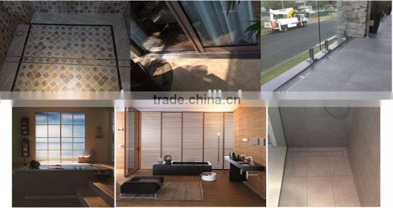 Audemar E series Straight Edge Sloped Channel Base Stainless Steel Swimming Pool Gutter Drain