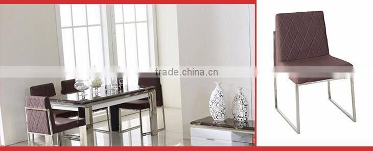 high quality fabric to upholster dining room chair with stainless steal frame