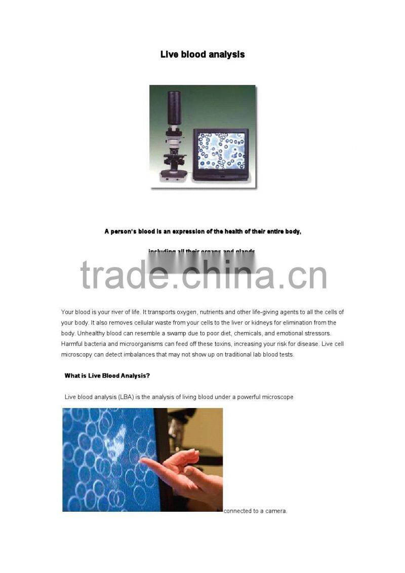 Live Blood Test machine/Live Blood Screening machine