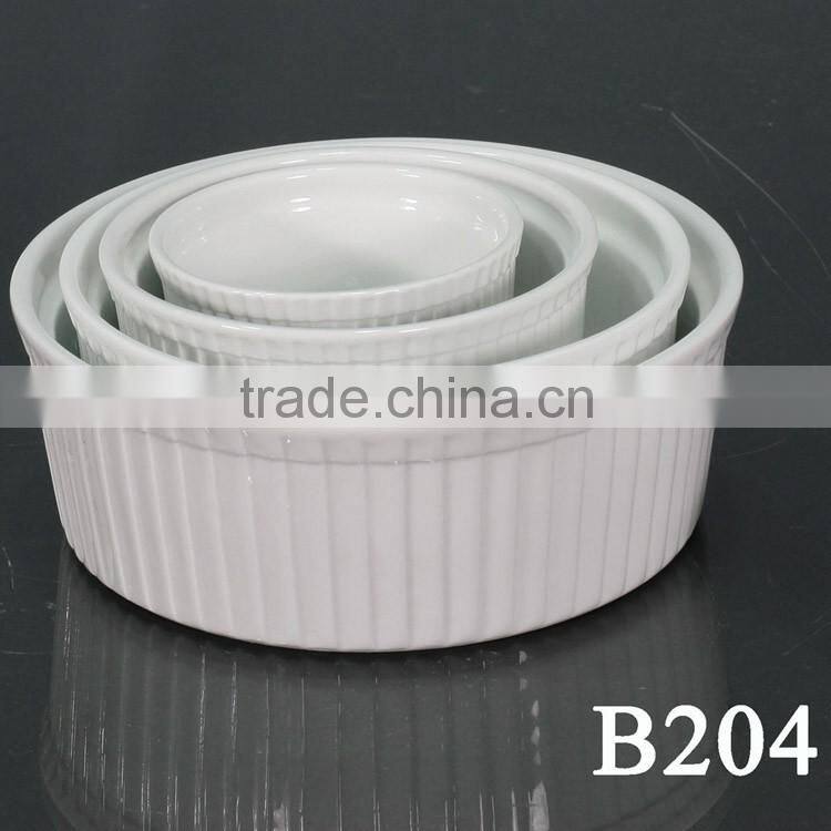 souffle baking cups, wholesale white souffle dish