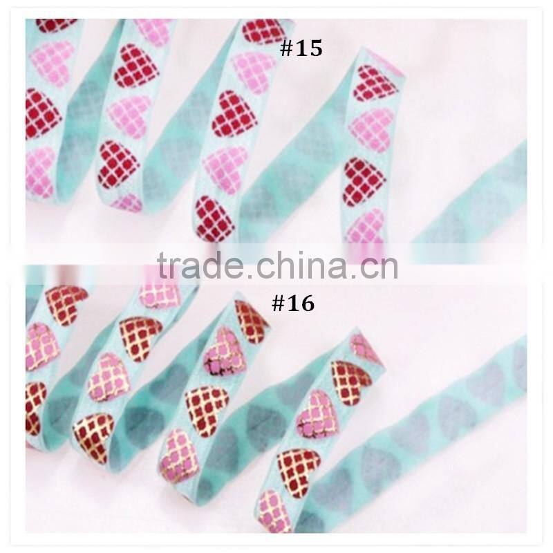 5/8'' elastic fold over elastic ribbon/ waistcoat ribbon/ bra silk ribbon