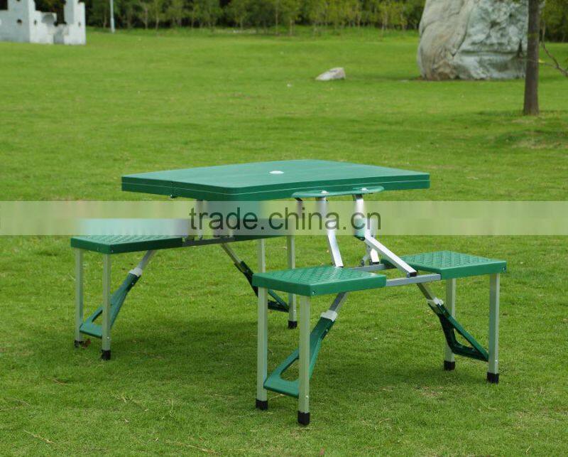 Portable Folding Outdoor Camp Suitcase Picnic Table with 4 Seats