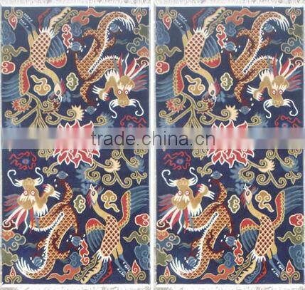 Handknotted woollen carpet