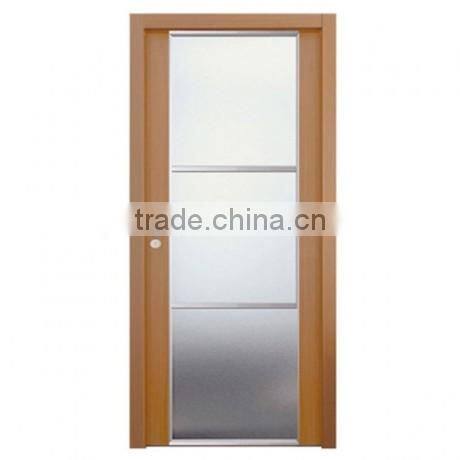 Wooden Doors Design Traditional Melamine Interior Flat Glass Door
