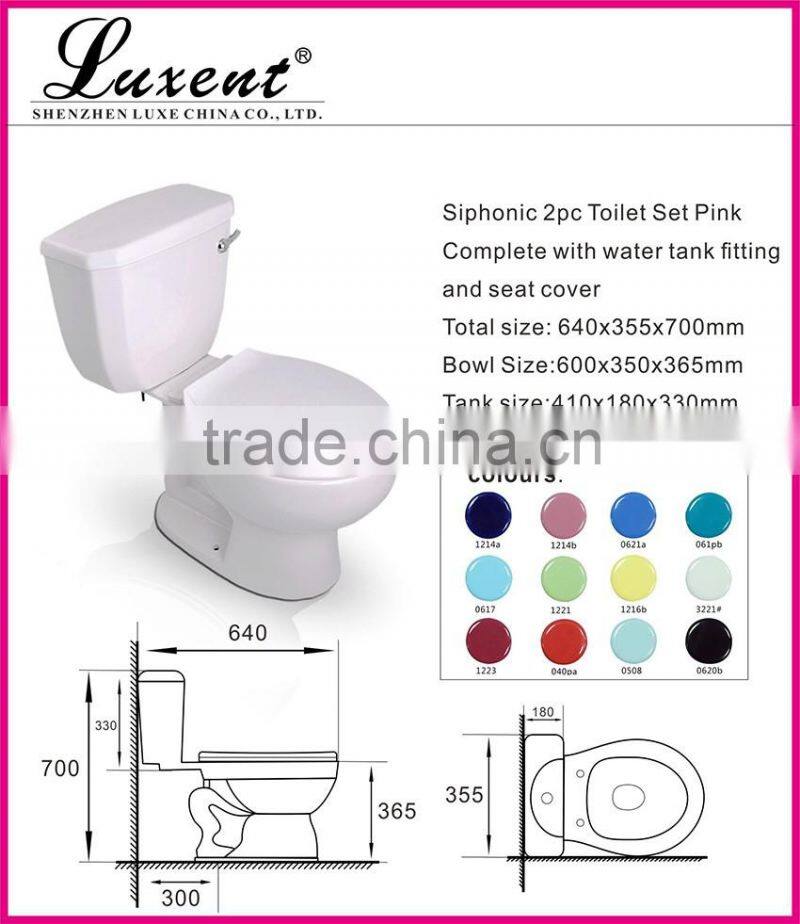 Commode sanitaryware siphonic dual flush Toilet Bone Color
