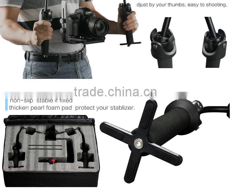 China powerful function professional 3 axis gimbal dslr stabilizer for cameras videos