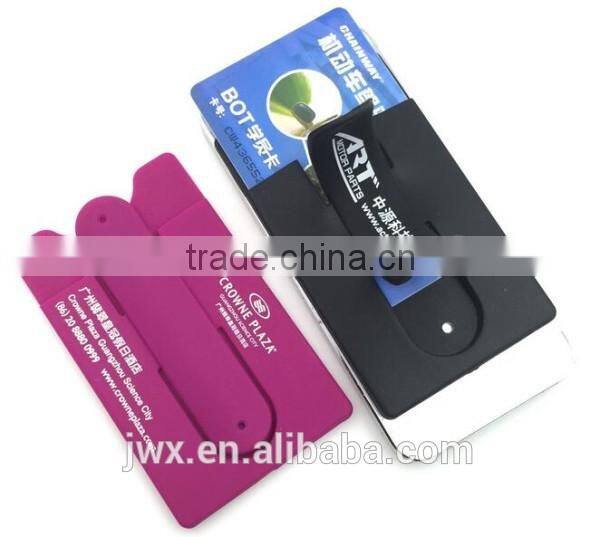 Promotion gift custom logo 3M adhesive sticky silicone phone card holder