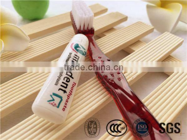 Travel set toothbrush with toothpaste