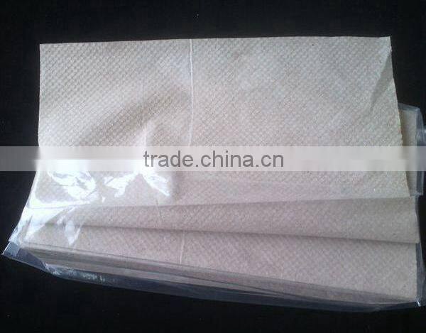 250sheets/pack Size and 1 Ply Layer Brown Single fold paper towel