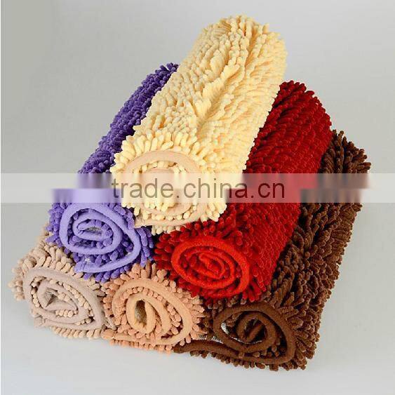 40x120cm Chenille Microfiber Bedroom Anti-Slip Foot Mat