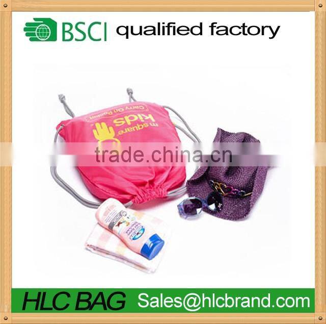 wholesale printed fashion kids drawstring backpack bag with zipper