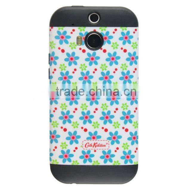 New print hybrid phone Case for HTC one M8