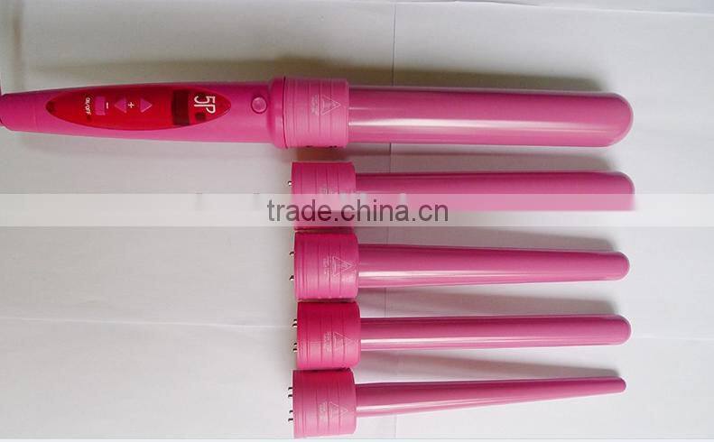 5 in 1 clipless hair curler set with glove