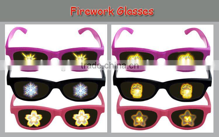 3D-World diffraction glasses,Plastic Rainbow Fireworks Glasses, 3DW-DF105