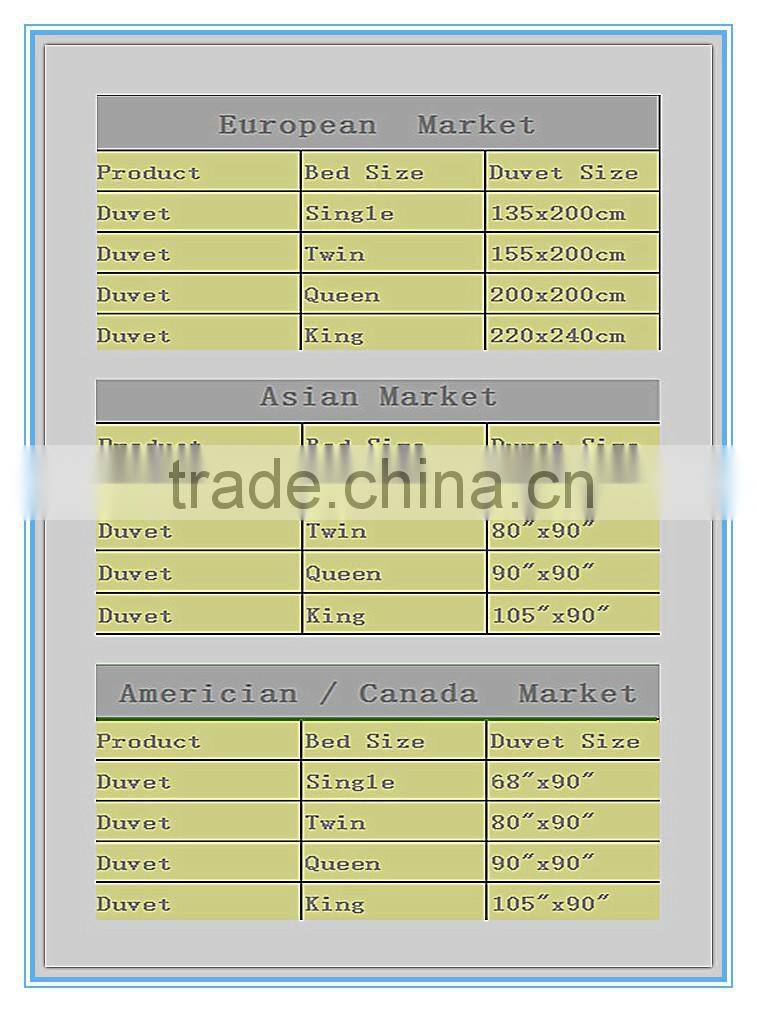 High quality luxury high quality goose down quilt goods from china