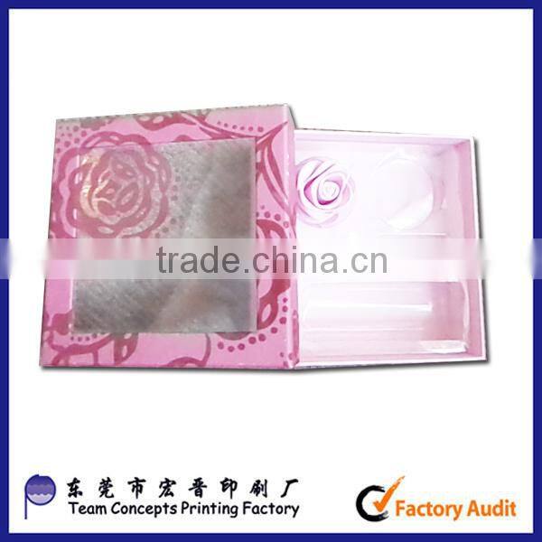 hot sale cosmetic showing box with window,cosmetic gift box