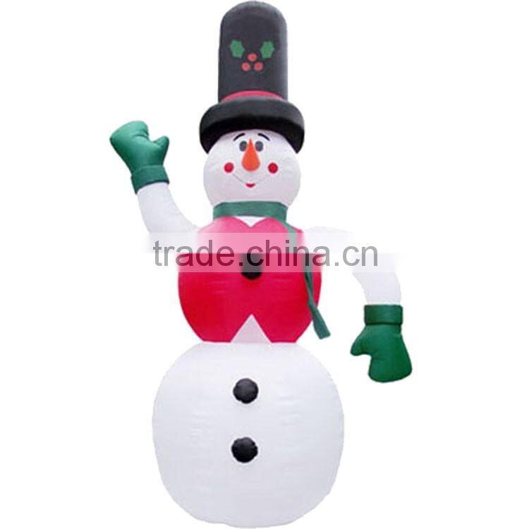 2016 HOT sell big outdoor inflatable snowman,outdoor small inflatable figure for Christmas n new year