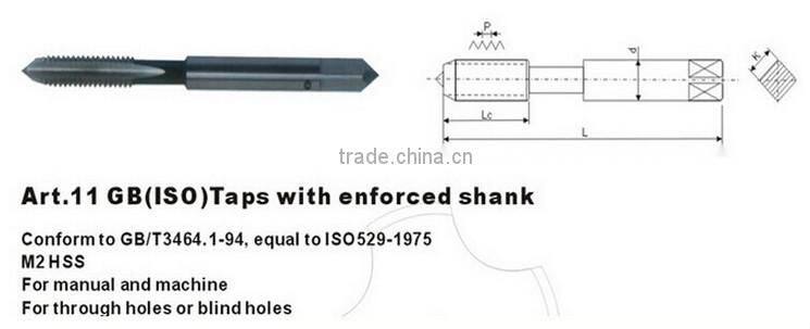 Top quallity HSS M2 fully ground manual and machine tap