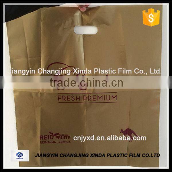 wholesale customized plastic die cut handle packing bag