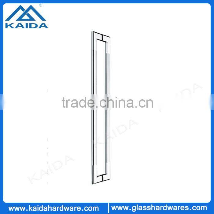 Mirror polished stainless steel long handle for glass door