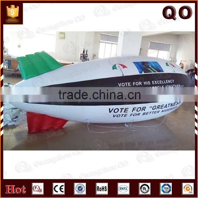 New product custom inflatable aircraft logo printed helium airship for advertising