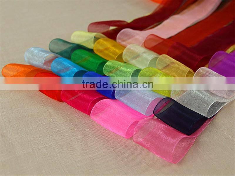 38mm red woven edged organza ribbon wedding foral card craft making gift cake flower decoration