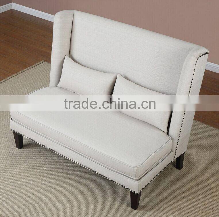 Livingroom Sofa Chair Off White Natural Linen Loveseat