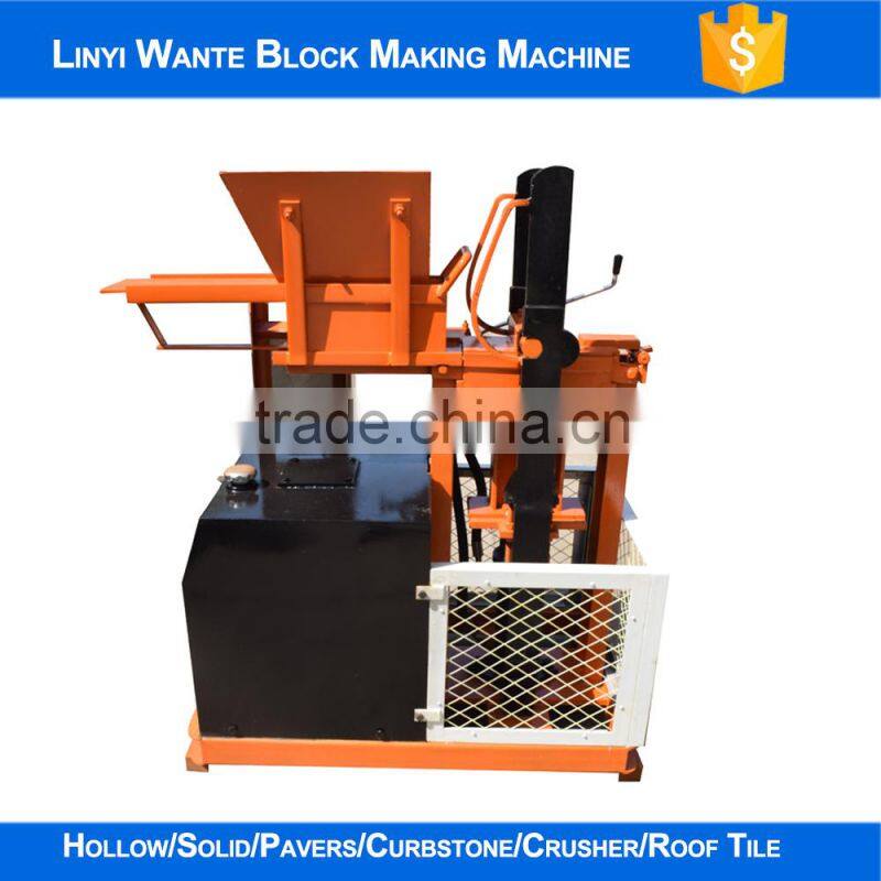 High quality WT1-25 soil clay interlocking bricks making machine production line